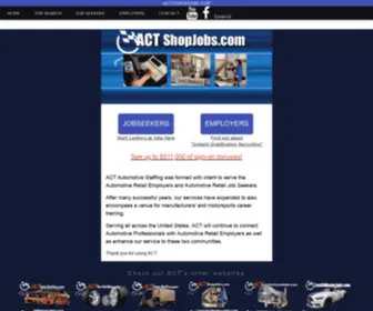 Actshopjobs.com(Auto Jobs Board) Screenshot