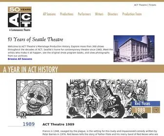 Acttheatrehistory.org(Explore the production history of ACT) Screenshot