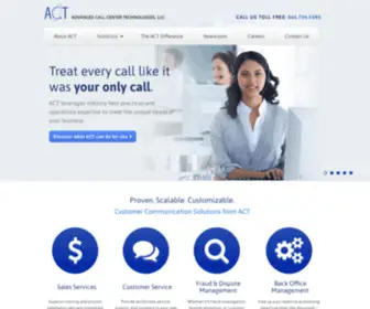 Acttoday.com(ACT Advanced Call Center Technologies) Screenshot