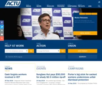 Actu.org.au(Australian Council of Trade Unions) Screenshot