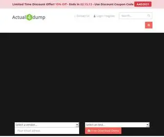 Actual4Dump.com(Superb Exam Dumps Materials lead you to get your certification easily) Screenshot