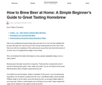 Actualbrewing.com(How to Brew Beer at Home) Screenshot