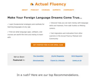 Actualfluency.com(Actual Fluency) Screenshot