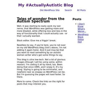 Actuallyautistic.net(My #ActuallyAutistic Blog) Screenshot