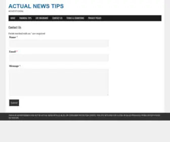 Actualnewstips.com(Actual News Tips) Screenshot