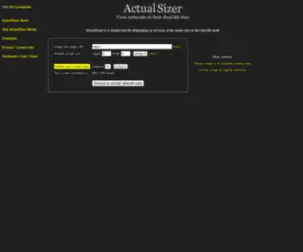 Actualsizer.com(ActualSizer) Screenshot