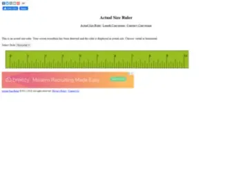 Actualsizeruler.com(Actual Size Ruler) Screenshot