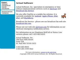 Actualsoftware.com(Actual Software) Screenshot
