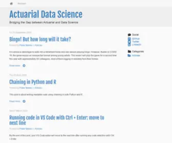 Actuarialdatascience.com(Actuarial Data Science) Screenshot