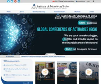 Actuariesindia.org(The Institute of Actuaries India) Screenshot