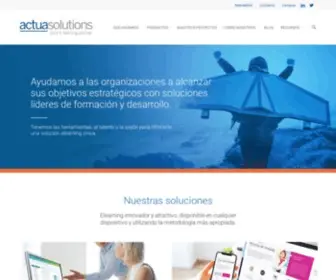 Actuasolutions.com(Empresa de servicios elearning corporativos) Screenshot