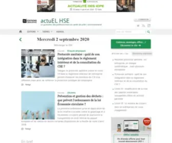 Actuel-Hse.fr(Responsable HSE / QSE) Screenshot