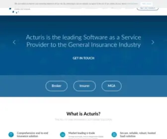 Acturis.com(The Leading Insurance Software as a Service Provider) Screenshot