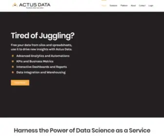 Actusdata.com(Advanced Analytics) Screenshot