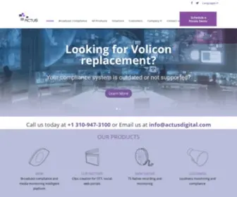 Actusdigital.com(Broadcast Logging & Compliance) Screenshot