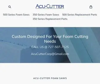 Acu-Cutter.com(Handheld Foam Saws for Upholstery Foam Cutting) Screenshot