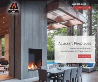 Acucraft.com(Luxury Gas & Wood Burning Fireplaces) Screenshot