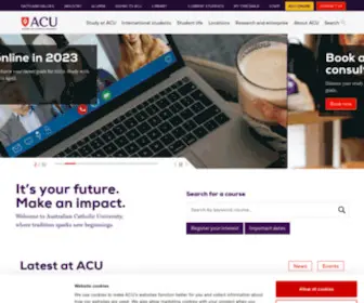 Acu.edu.au(Australian Catholic University (ACU)) Screenshot