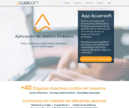 Acuersoft.com(Actas) Screenshot