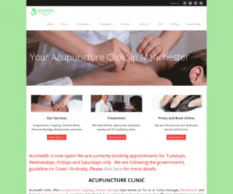 Acuhealth.org.uk(Cupping, moxibustion, acupuncture Manchester, Sale) Screenshot