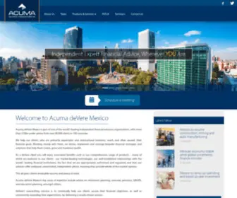 Acuma-Devere.mx(Acuma deVere Mexico) Screenshot