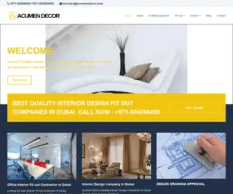 Acumendecor.com(Interior Fit Out Contractor Company In Dubai) Screenshot