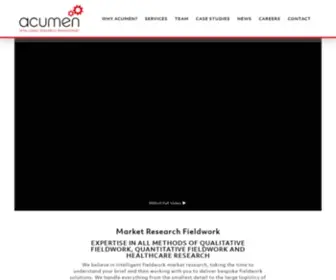 Acumenfieldwork.com(Acumen Fieldwork offer unrivalled market research management) Screenshot