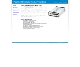 Acumeninstruments.com(232 Serial Data Recorders and Serial Data Loggers) Screenshot