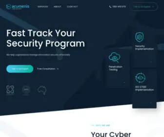 Acumenis.com.au(Cyber Security Consultants) Screenshot