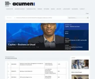 Acumenmagazine.co.za(Acumen is the quarterly business journal of the Gordon Institute of Business Science) Screenshot