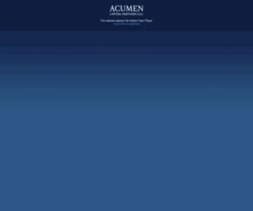 Acumenny.com(Acumen Capital Partners LLC (Acumen)) Screenshot