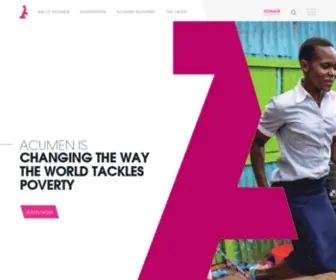 Acumen.org(Changing the Way the World Tackles Poverty) Screenshot