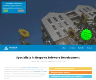 Acumensystems.com(Bespoke Software Development Specialists) Screenshot
