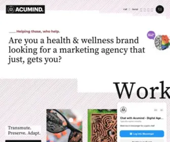 Acumind.com.au(Health Marketing for Wellness Brands Melbourne) Screenshot