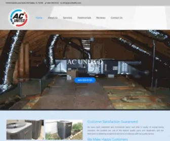 Acunitedfw.com(AC United heating and cooling) Screenshot