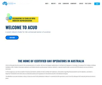 Acuo.org.au(THE HOME OF CERTIFIED UAV OPERATORS IN AUSTRALIA) Screenshot