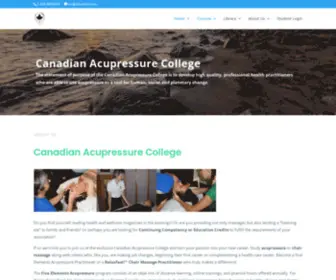 Acupressureshiatsuschool.com(Canadian Acupressure College) Screenshot