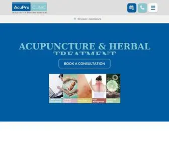 Acuproclinic.co.uk(Acupro Clinic) Screenshot