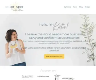 Acuprosper.com(Marketing Advice for Acupuncture Clinics) Screenshot