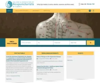 Acupuncturealberta.ca(Setting high standards of practice) Screenshot