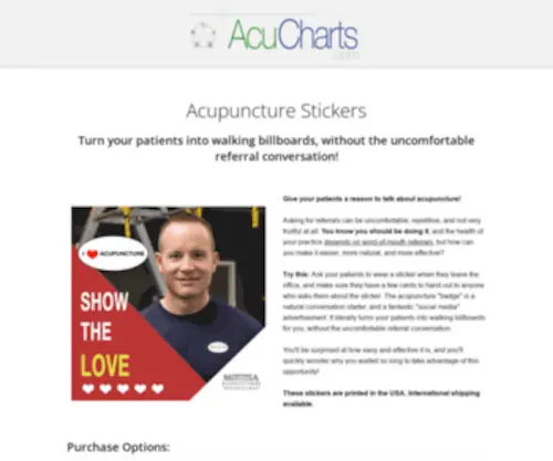 Acupuncturestickers.com(I Love Acupuncture Stickers) Screenshot