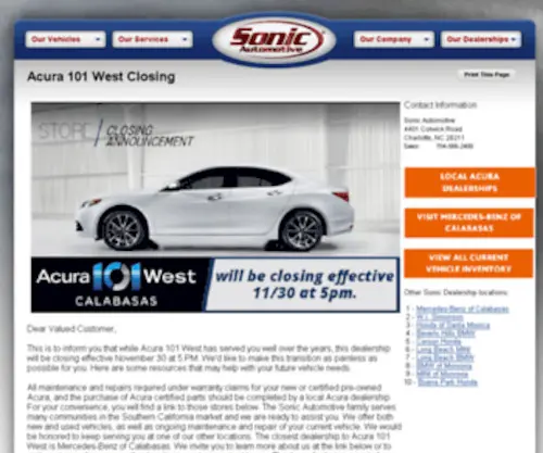 Acura101West.com(Acura 101 West) Screenshot