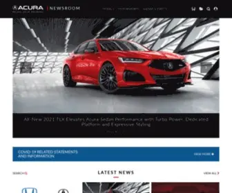 Acuranews.com(Acura newsroom) Screenshot