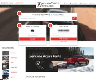 Acurapartsforless.com(Genuine Acura Parts For Less) Screenshot