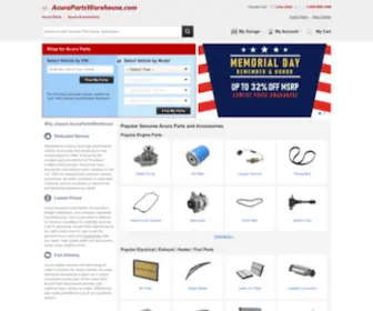 Acurapartswarehouse.com(Genuine OEM Acura Parts and Accessories Online) Screenshot