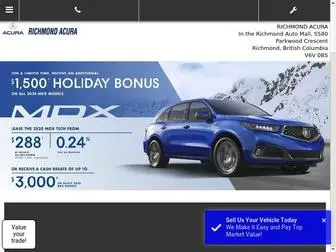 Acurarichmond.com(If a true Acura experience) Screenshot