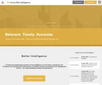 Acurisriskintelligence.com(Acuris Risk Intelligence) Screenshot
