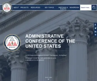 Acus.gov(ACUS is an independent federal agency designed to make the government work better. Its membership) Screenshot