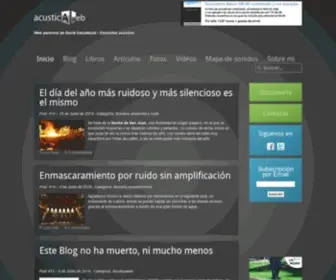 Acusticaweb.com(Acústicaweb es la web personal de David Casadevall) Screenshot