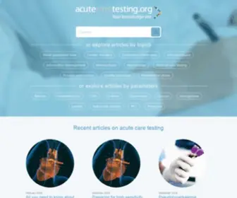 Acutecaretesting.org(Scientific publications and daily practice surrounding acute care testing) Screenshot